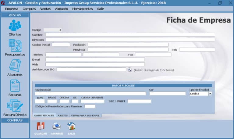 ficha de empresa