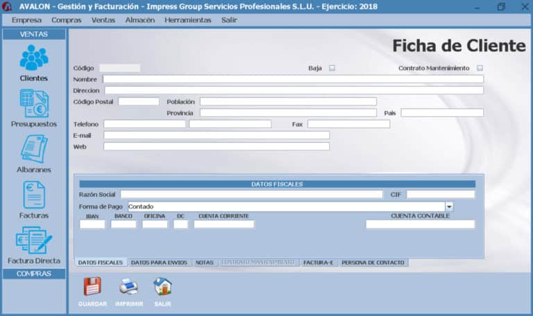 Avalon - Programa de gestión empresarial y facturación