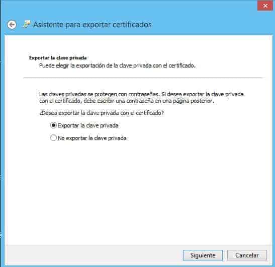 Exportar Certificado Digital con Clave Privada 3