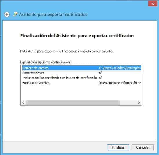 Exportar Certificado Digital con Clave Privada 7