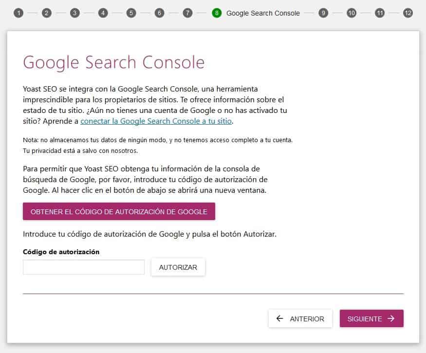 google search console